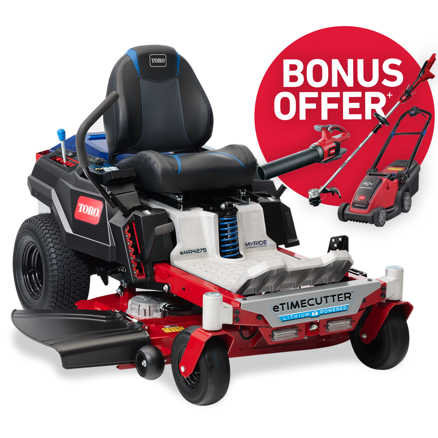 42″ (107 cm) 60V eTimeCutter™ eMR4275 Battery Powered Ride-On Mower