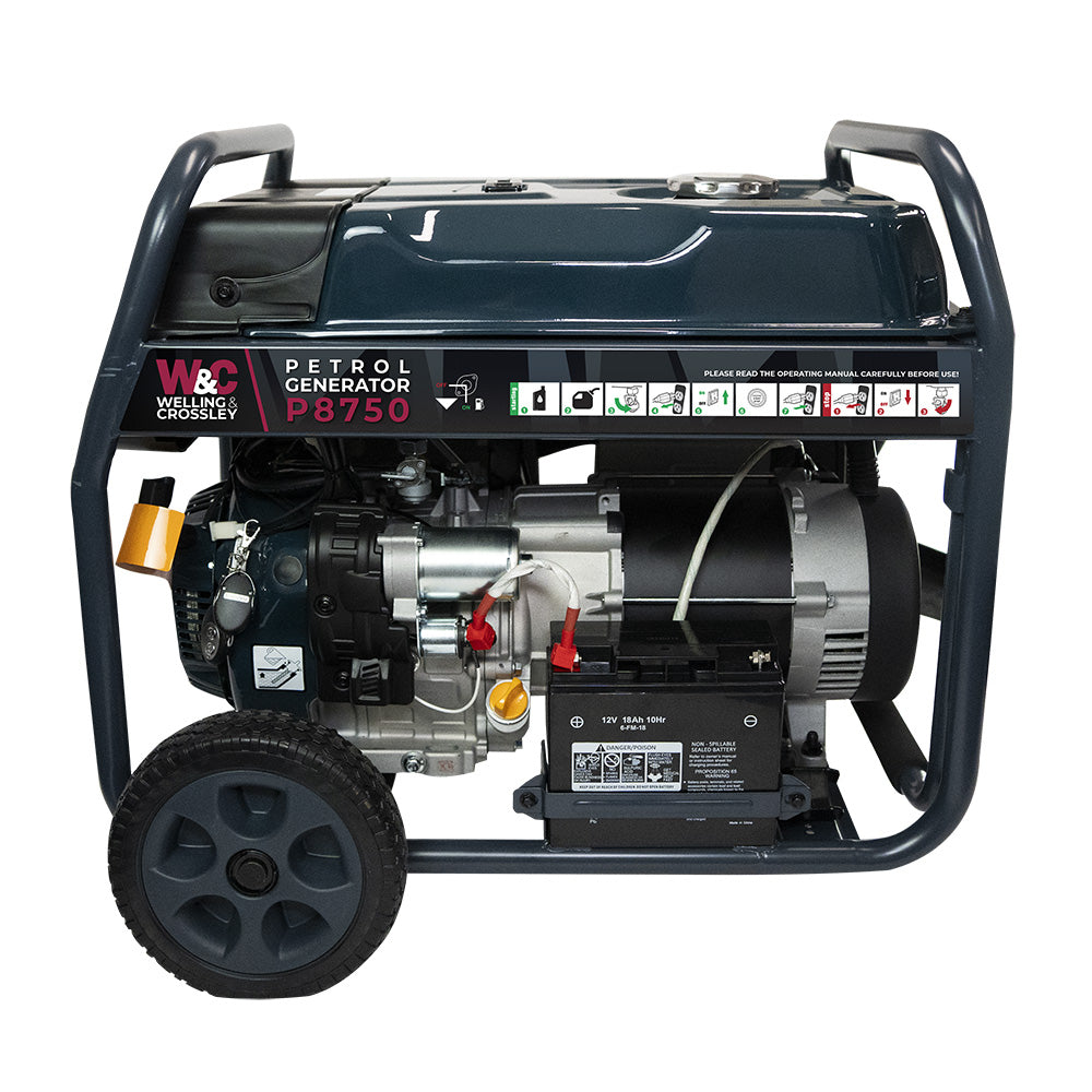 Welling & Crossley 8.75kVA AVR Petrol Generator with E-Start